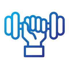 Obraz premium Strength Training Line Gradient Icon