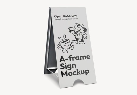 A Frame Sign Mockup Design PSD