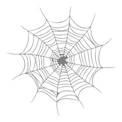 Obraz premium Realistic spider web vector illustration set isolated on transparent background. Creepy cobweb corner decoration for Halloween design, spooky gothic gothic aesthetic, hand-drawn net pattern graphic.