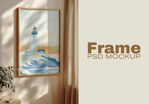 Elegant Frame Mockup Design PSD