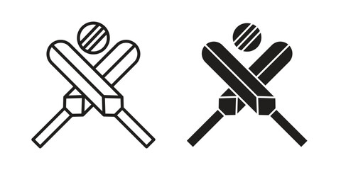 Fototapeta premium Cricket icon set, logo vector eps10