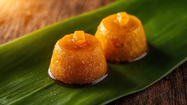Traditional Sri Lankan Avurudu sweets Kevum and Kokis macro shot