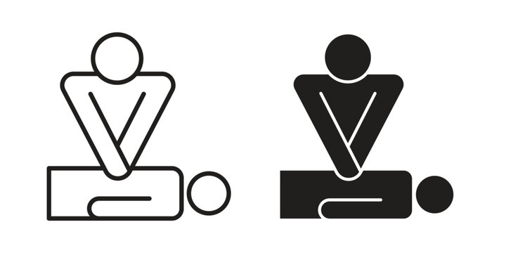 CPR icon set, logo vector eps10