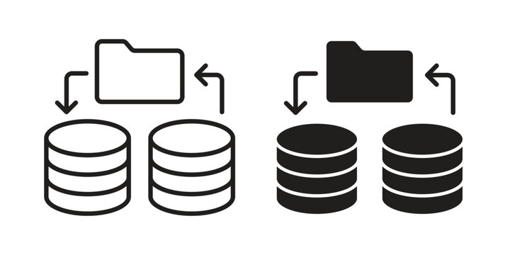 Data Migration icon set, logo vector eps10
