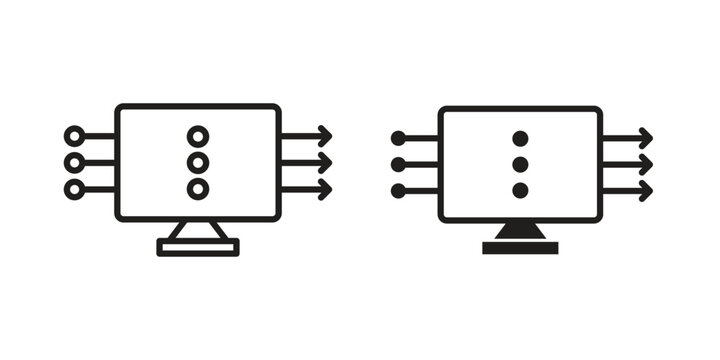 data streaming icon set, logo vector eps10