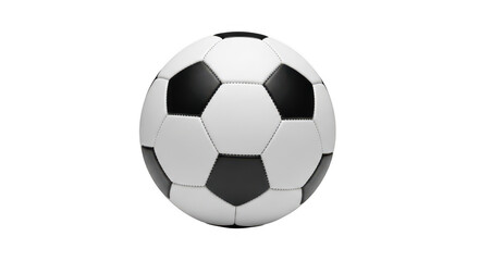 Fototapeta premium A classic black and white soccer ball with pentagonal and hexagonal patterns. isolated on transparent background