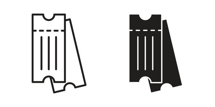 Eticket icon set, logo vector eps10