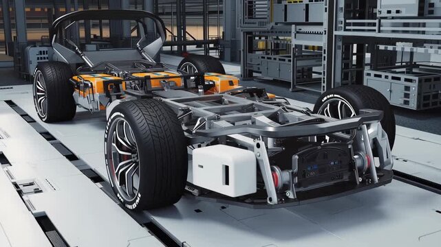 Electric vehicle battery pack and chassis modern automotive technology for sustainable transportation