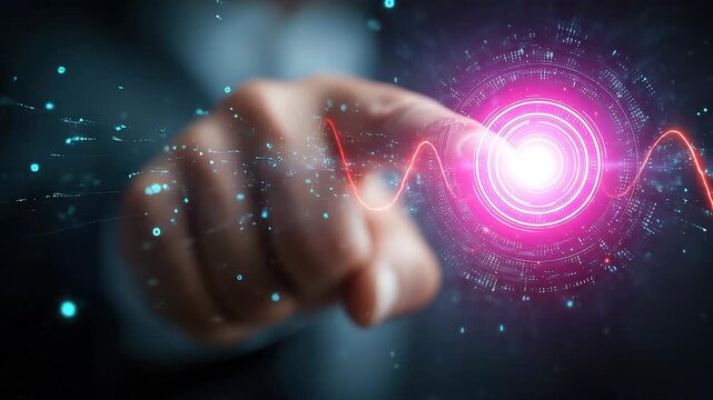 AI assisted strategic interface activating business target illustrates precise goal execution through intelligent decision systems.