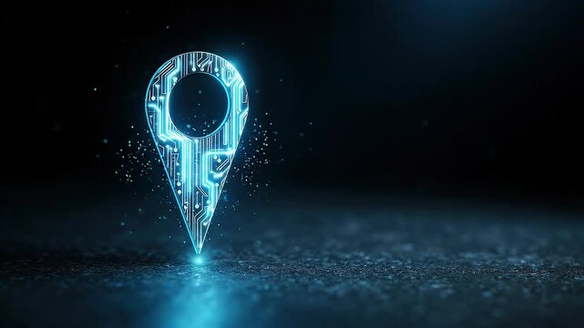 AI powered digital navigation marker visualizing intelligent location systems and smart milestone tracking.