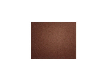 Fototapeta premium Brown square leather texture swatch showcasing material detail with a transparent background