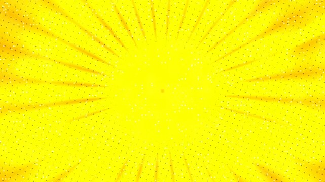 yellow radial sunburst sparkle abstract loop background