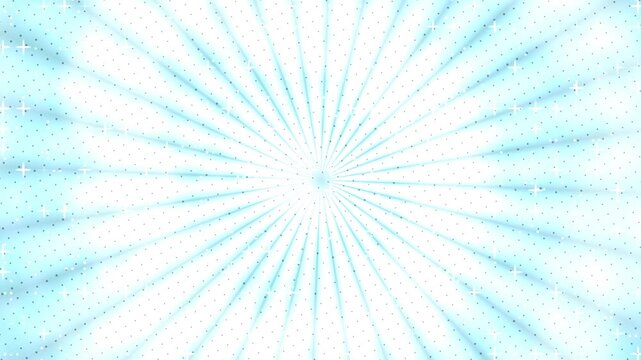 blue radial comic dots loop background