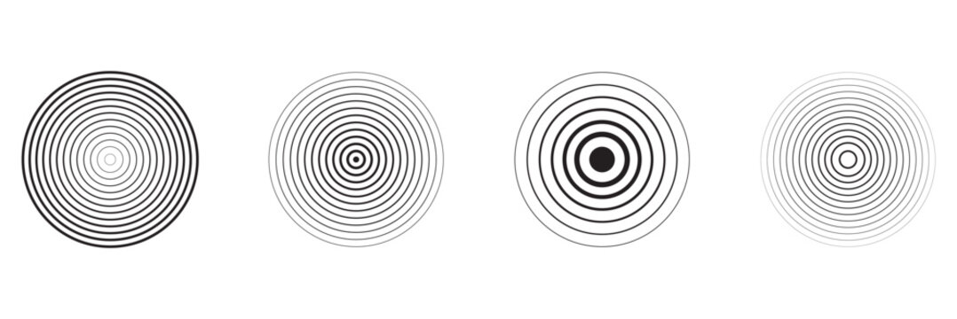 Vector halftone radial radio signal. vector illustration.