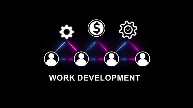 Work development hierarchy business concept teamwork employee success career growth skill training