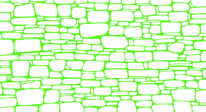Vibrant Green Stone Wall Texture Background, Organic Pattern