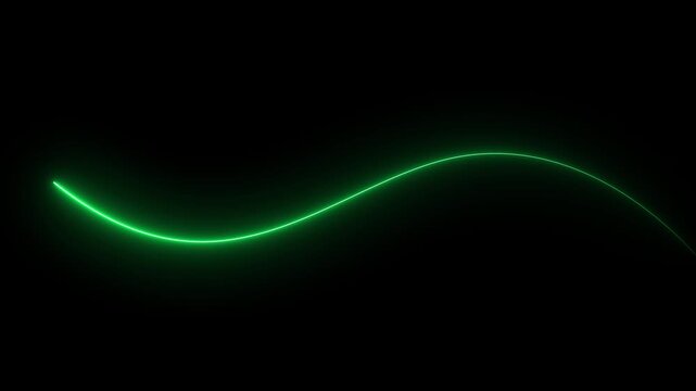 Abstract glowing neon lights blinking lines moving animation. colorful neon line moving on background. Seamless loop animation neon light line technology on transparent background.