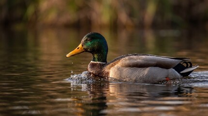 Obraz premium duck on the lake