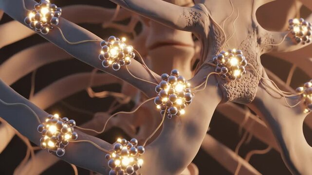 Weight-bearing exercise signals brighten bone remodeling activity, osteoblast pulses increase, and trabecular thickness slowly begins to rebuild