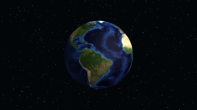 3D Earth Animation Zooming into Kobani Syria in the Middle East