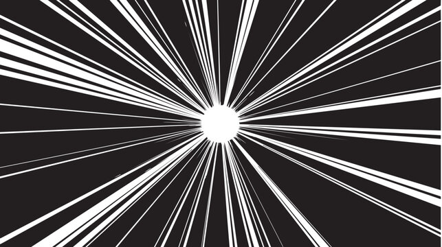 Dynamic Radial Speed Lines Effect for Manga Comics