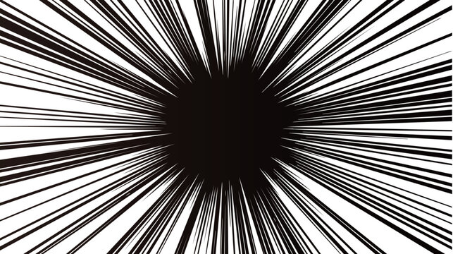 Comic Book Style Manga Impact Action Radial Speed Lines Background
