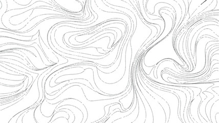 Fototapeta premium Gray swirling wavy lines abstract topographic map pattern