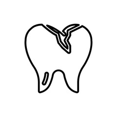Obraz premium Dirt tooth icon