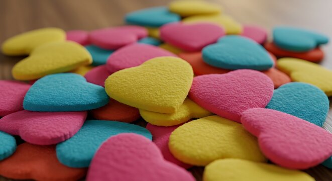 Sweetheart Cookies: A Colorful Close-Up