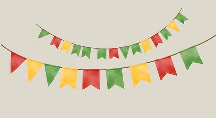 Obraz premium Watercolor Bunting Celebration