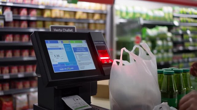 Automation in Retail: A Shoppers Experience at a Self-Checkout Station with a Focus on Convenience and Efficiency in Modern Supermarkets