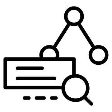 SEO Online Backlink Network Link line icon