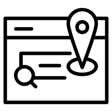 SEO Online Local SEO Location Search line icon