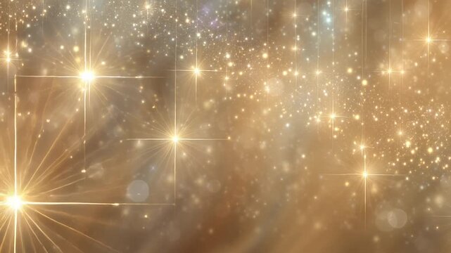 Golden Sparkling Light Background Texture.