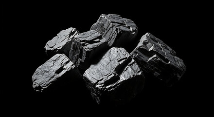 Naklejka premium Asteroid rocks in space on black background
