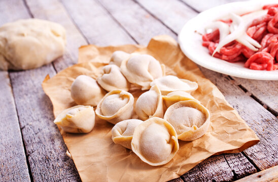 damplings with fresh meat and onion