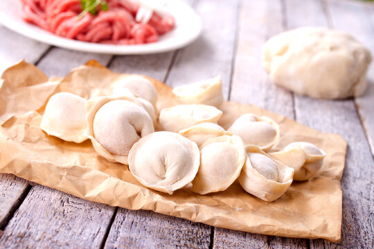 damplings with fresh meat and onion