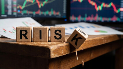 Financial market risk assessment and investment uncertainty concept for trading volatility analysis and portfolio risk management