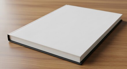 Fototapeta premium Closed white book cover.