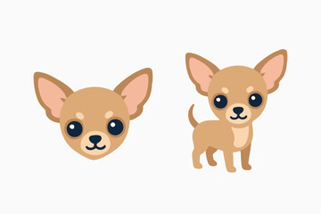 Obraz premium Cute Cartoon Dog Breeds Illustrations Set