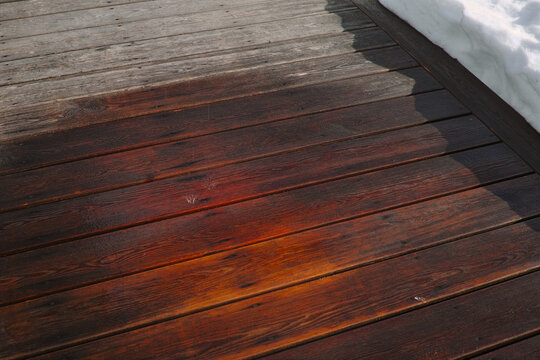water damaging the hardwood floor