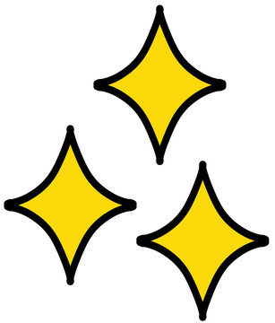 yellow sparkle stars on black background