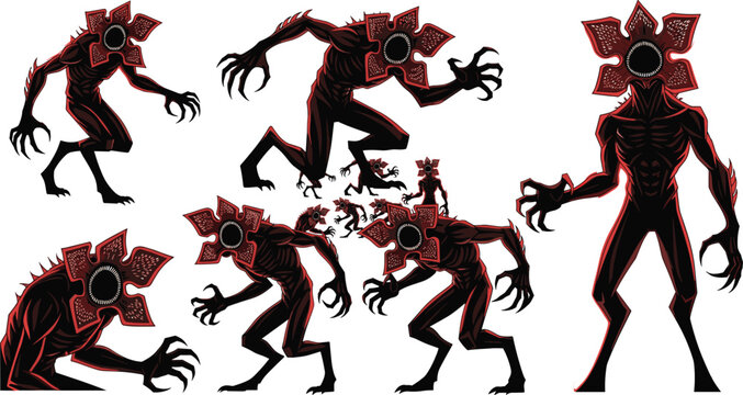 Black silhouette vector set of horses and horse rider with athletic people running jumping dancing and performing energetic sports actions