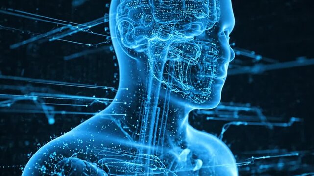 Human Body Anatomy Medical Technology Concept.
