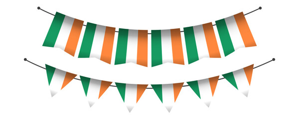 Obraz premium Ireland flag decoration isolated template collection
