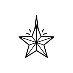 Fototapeta premium A striking black starburst design with radiating lines presented as a bold silhouette