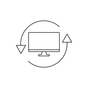 Refresh computer monitor screen system icon