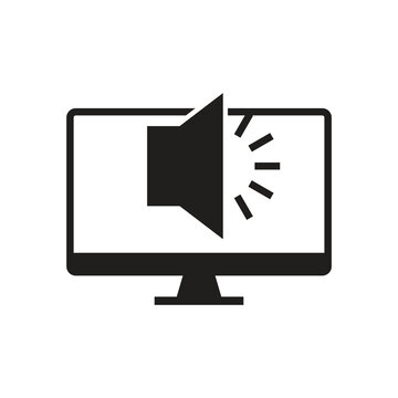 Audio speaker volume signal on computer solid
