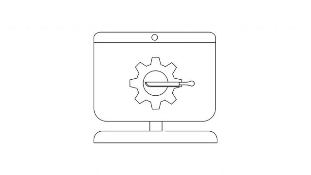 Computer Settings Icon Animation - Technology and Customization.