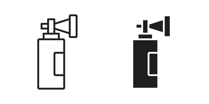 Air horn icon with black color and editable vector
